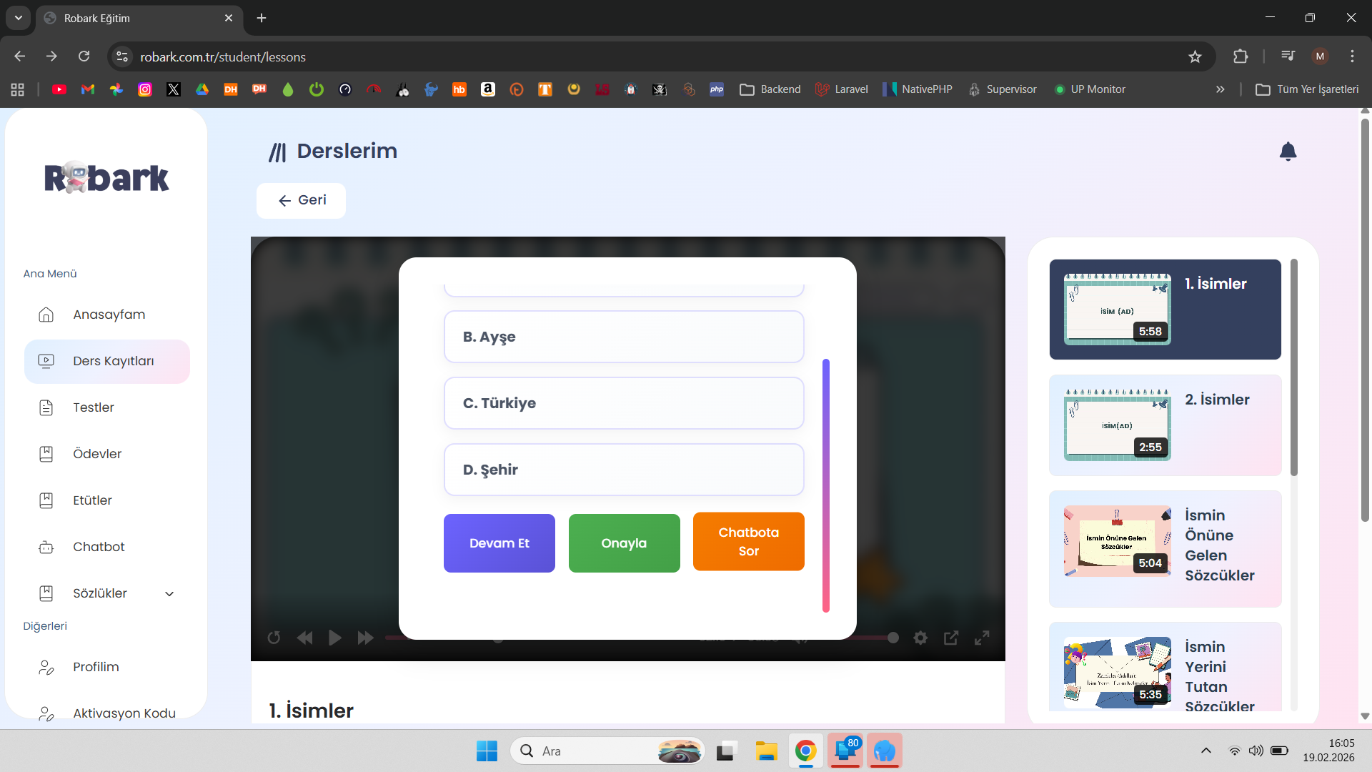 Robark - Yapay Zeka Destekli Eğitim Platformu
