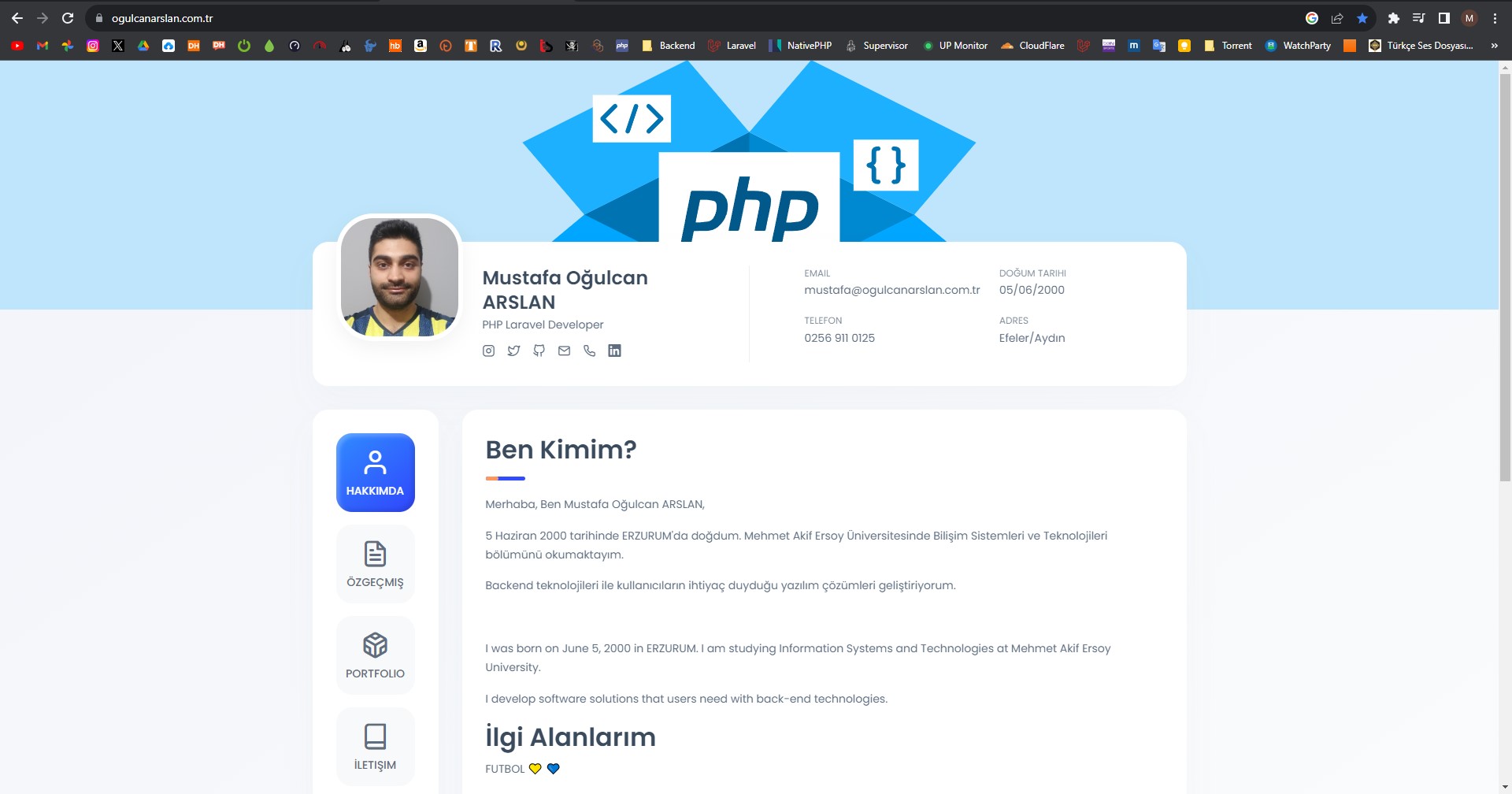 Laravel 8 My Cv and Blog