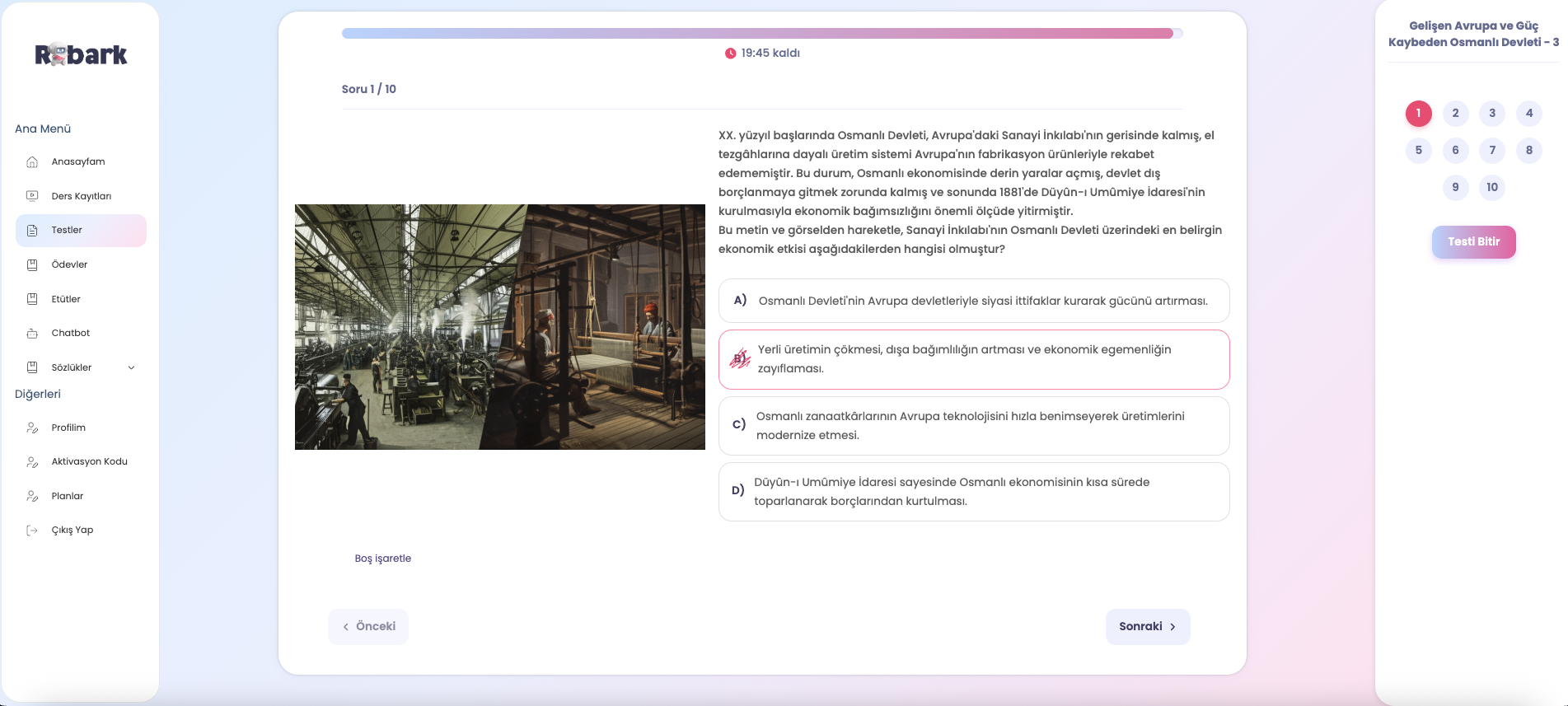 Robark - Yapay Zeka Destekli Eğitim Platformu